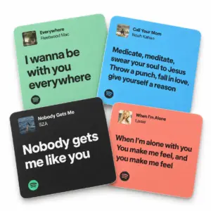 Personalized Lyrics Sticker Set